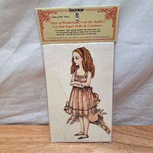 Vintage Alice in Wonderland & The Rabbit Shackman 7376 Paper Dolls 1990 NIP